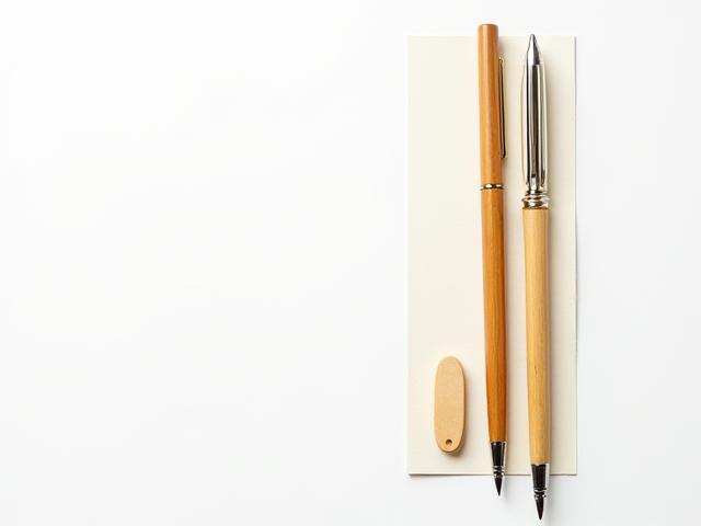 Set of artist pens made from sustainable bamboo